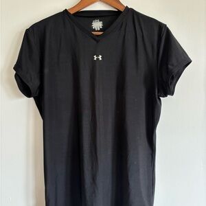 Under Armour Black Short-Sleeve V-Neck Performance Tee